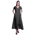 thumbnail image 1 of Moomaya Robe Longue Maxi pour Femmes à Manches Courtes, Robe Formelle/décontractée avec Poches P-TTG, 1 of 6