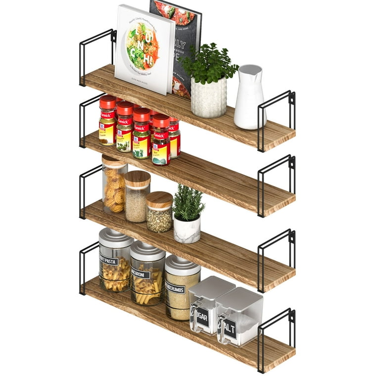 AVILA Kitchen Floating Shelves and Spice Rack Wall Mount – 24