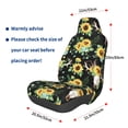 thumbnail image 3 of Wukai Sunflower Skull Boho Full Set Car Seat Covers with Soft Padding Universal Auto Front Seats Protector and Cushion Mat, 3 of 5