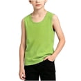 thumbnail image 2 of Ceisia Boys' Solid Color Sleeveless Cotton Tank Top Green 1 Years-2 Years Gift, 2 of 6