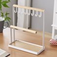 thumbnail image 3 of Coofit Jewelry Hanger Multi-purpose Wooden Jewelry Display Holder Desk Storage Rack, 3 of 9