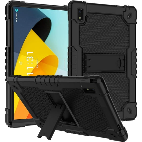 Fesign for BYYBUO Tablet 10.1 inch Android 14 Tablet Case with Shoulder Strap Hard Back Hybrid Shockproof Kids Friendly Case for BYYBUO 10.1 inch Smartpad A10_L (Black)