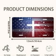 thumbnail image 2 of License Plate,Cross on American Flag with Sparkles Decorative Front,Personalized Stainless Steel License Plate Cover For Men Women,12.2" X 6.2", 2 of 7