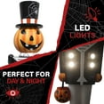 thumbnail image 6 of Haunted Hill Farm 4 ft Jack-O-Lantern Nutcracker Prelit LED Resin Figurine, Indoor or Covered Outdoor Halloween Decoration, Plug-In, HHRS048-1PMP-MLT, 6 of 7