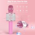 thumbnail image 2 of Intexca Bluetooth Karaoke Microphone, 4-in-1 Wireless Mic with LED Lights for Kids & Adults, 2 of 5