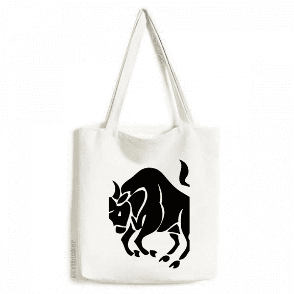 Constellation Taurus Zodiac Sign Tote Canvas Bag Shopping Satchel Casual Handbag