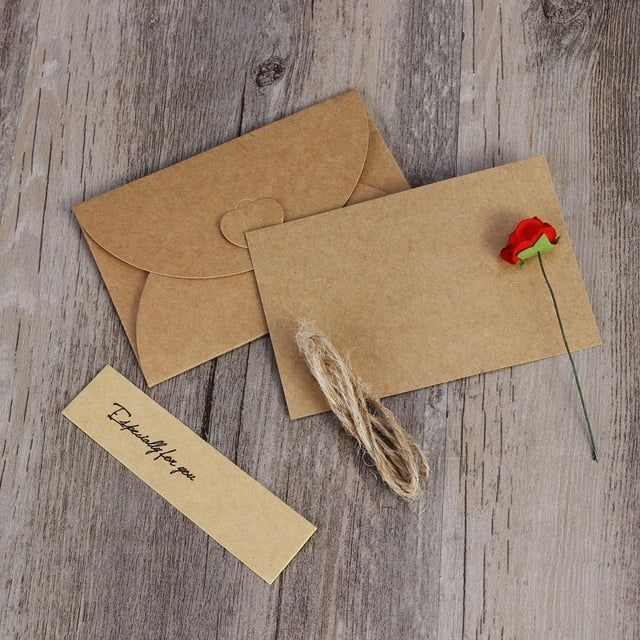 COMPUKAS 10PCS Teacher Thank You Cards Floral Kraft Paper For Teacher Appreciation And