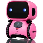 (2 pack) Contixo Robot Toys for Kids, Talking Dancing Interactive Smart Robot Toy Ages 3-8, Kids Robot R1 Mini, Pink