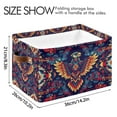 thumbnail image 4 of Yayeee Canvas Storage Basket with Handles for Shelves Fabric Bins Closet Organizer, Geometric Eagle, 4 of 8