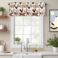 thumbnail image 2 of Curtain Valance for Windows, Rustic Cow Pig Chicken Sheep Kitchen Valances Rod Pocket Short Curtains, Farmhouse Animal Seamless Window Valance for Bedroom Bathroom Living room 60x14in, 2 of 9