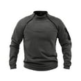 thumbnail image 4 of Hombres Chaqueta Cremallera Jersey Otoño Invierno Ropa Cálido Transpirable Moda Térmica Gris Oscuro XL Yuyangstore Chaqueta de los hombres, 4 of 8
