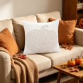 thumbnail image 3 of YAWUBT Halloween Tufted Embroidery Jack-O'-Lantern Throw Pillow, 18x18 Inch Decorative Accent Pillow, Farmhouse Halloween Pumpkin Cushion, Home Decor, 3 of 6
