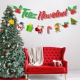 thumbnail image 2 of Glitter Feliz Navidad Banner Spanish Christmas Decorations Xmas Happy Holiday Party Garland Supplies Merry Christmas Decor for Home Office Fireplace Mantel, 2 of 6