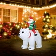 thumbnail image 4 of Luxen Home 6Ft Santa and Polar Bear Inflatable with LED Lights, 4 of 4