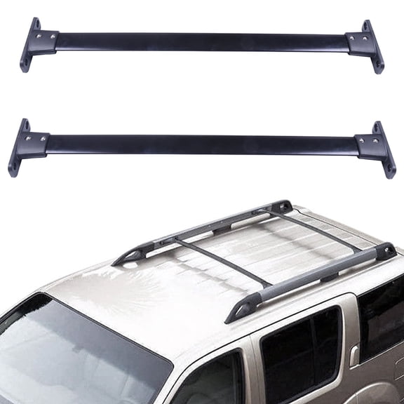 ECCPP For 2005-2012 Nissan Pathfinder Black Front Rear Roof Top Rack Cross Bar USA