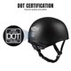 thumbnail image 4 of AHR Half Face Motorcycle Helmet Sun Visor DOT Approved Bike Chopper Matte Black, 4 of 9