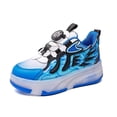 thumbnail image 3 of Kids Wheels Shoes with Lights Rechargeable Roller Skates Shoes Retractable Wheels Shoe LED Flashing Sneakers for Girls Boys Gift, 3 of 24