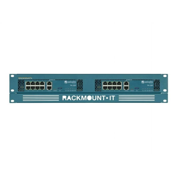 Rackmount.IT - Network device mounting kit - rack mountable - azure blue, RAL 5009 - 1.3U - 19" - for Palo PA-220