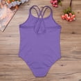 thumbnail image 4 of Miutii Kids Girls Team Basic Camisole Ballet Dance Gymnastic Leotard Criss Cross Back Bodysuit Purple M, 4 of 7