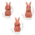 thumbnail image 3 of Xecvkr Resin Rattan Rabbit Figurine Set Easter Home Decoration Durable Stylish Indoor Outdoor Versatile Table Shelf Garden Spring Gift Easy Clean 3pcs Red, 3 of 7