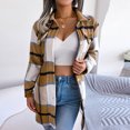 thumbnail image 5 of ICHUANYI Womens Fashion Flannel Shirt Jacket Warm Button Up Plaid Coat Fall Winter Clothes Outfits 2023, 5 of 8