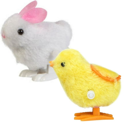 - 1PC Infant Child Toys Hopping Wind Up Easter Chick and Bunny