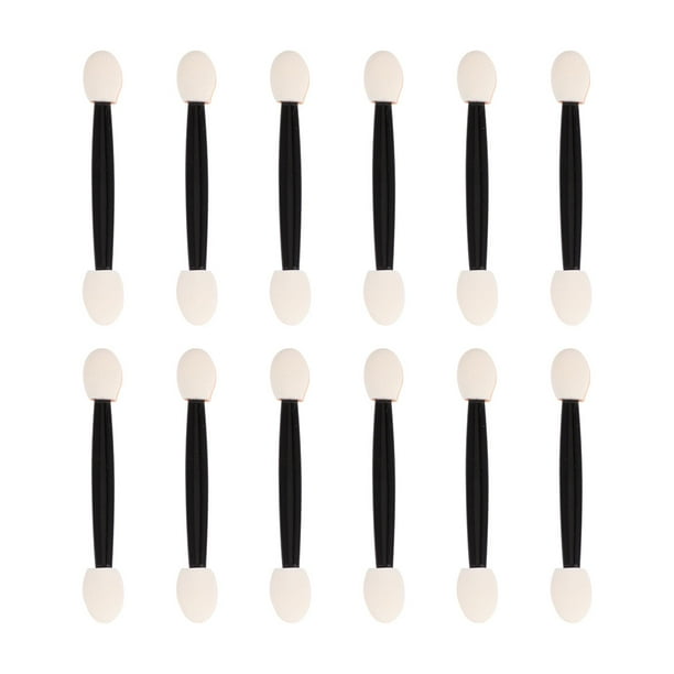 24 aplicadores de sombra de ojos desechables de doble punta (blanco y negro)
