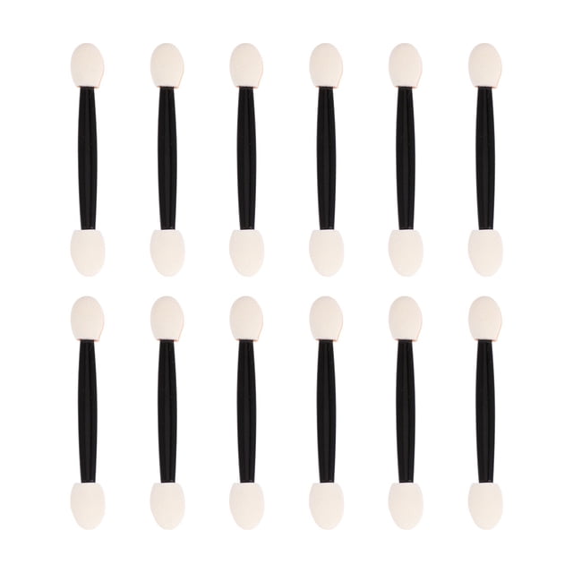 24 aplicadores de sombra de ojos desechables de doble punta (blanco y negro)