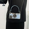 thumbnail image 5 of Phone Cases for iPhone 12 Pro Max, Cute Camera Design, 3D Vintage Camera Cover Phone Case with Wrist Strap & Long Lanyard (Blue, iPhone 12 Pro Max), 5 of 14