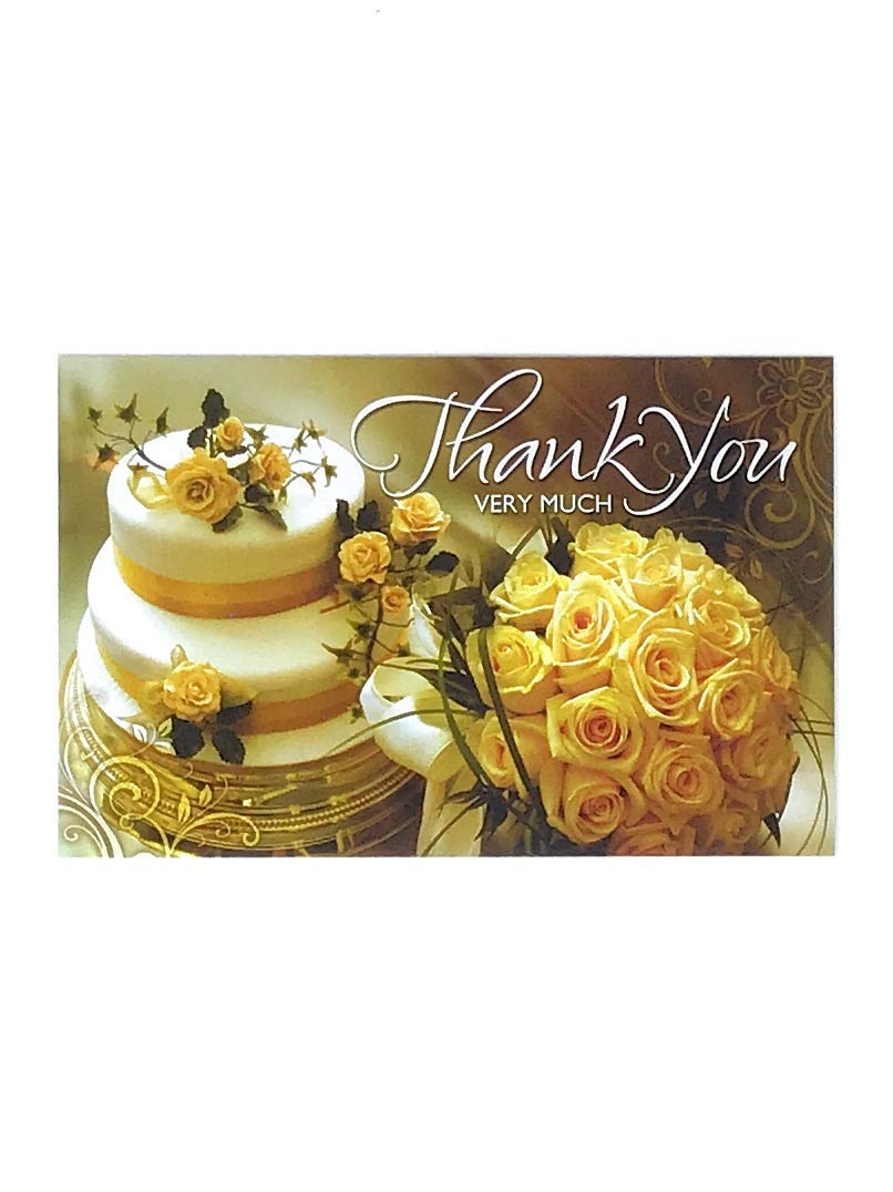 Thank You Card Set 40 Pieces, Gift Cards in Envelopes with 5 Designs in Vibrant Colors
