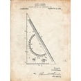 thumbnail image 2 of Borders, Cole 19x24 Black Ornate Wood Framed with Double Matting Museum Art Print Titled - PP786-Vintage Parchment Drafting Triangle 1922 Patent Poster, 2 of 4