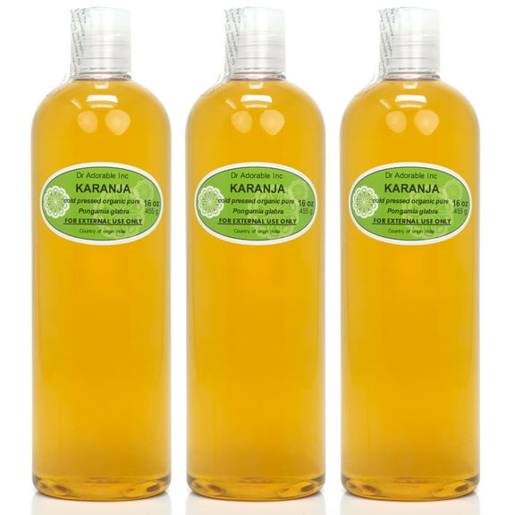 Dr Adorable - 48 oz - Karanja Oil - Unrefined 100% Pure Natural Organic Cold Pressed (3 of 16 oz)