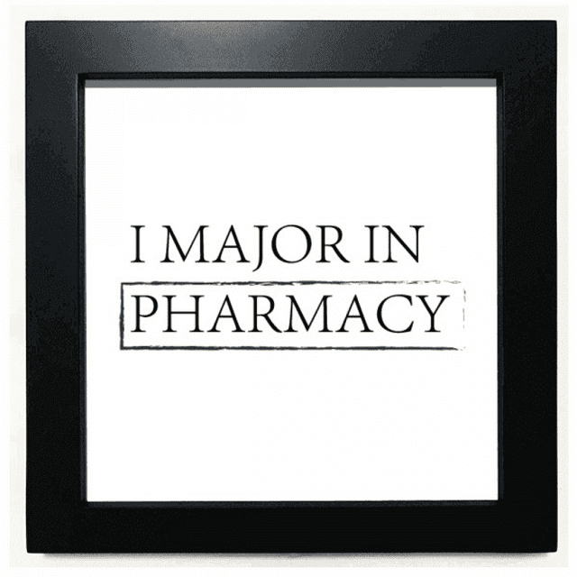 Citation Je Me Spécialise en Pharmacie Cadre Carré Noir Image Murale Table