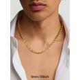 thumbnail image 3 of PROSTEEL Mens Necklace 14K Gold Plated Rope Chain for Men Gift 6mm 22 Inch Stainless Steel Twist Chain Necklace 14K Gold Plated for Boyfriend Husband Birthday Father Day, 3 of 7