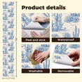 thumbnail image 5 of Peel and Stick Wallpaper Blue Cactus Agave Desert Succulent Plants Boho Western Wall Mural 17.7in x 9.8ft Self Adhesive Removable Wall Paper Renter Friendly Wallpaper for Nursery Bedroom Cabinets, 5 of 8