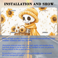 thumbnail image 3 of 1 Pcs 2D Flat License Plate Covers & Frames, Cute Skeleton with Basket For Decorative Front, Waterproof For Decoration Aluminum License Plate Covers & Frames Cover For Men Women, 12" X 6", 3 of 7