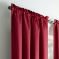 thumbnail image 4 of Eclipse Samara Solid Blackout Curtains, Single Curtain Panel, 84 Inch Long Blackout Curtains, 42" W x 84" L, Chili Red, 4 of 13