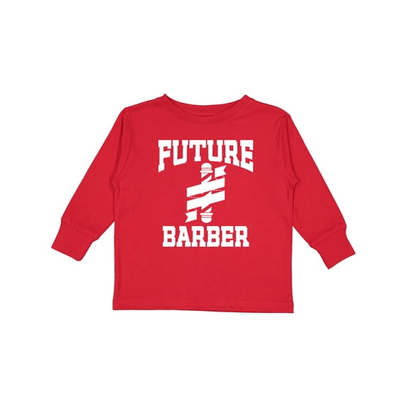 Inktastic Future Barber Stylist Boys or Girls Long Sleeve Toddler T-Shirt