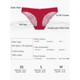 thumbnail image 5 of Women's Plus Size Panties Low-Rise Sexy Airy Lingerie Hipster Lace Briefs Burgundy M, 5 of 5