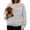 Light Gray, variant on Oversize Pet Pouch Hoodies for Women Pet Carrier Kangaroo Pouch Crewneck Sweatshirts with Large Pocket