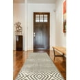 thumbnail image 3 of Feizy Saphir Callo Modern Abstract, Tan/Gray, 2'6" x 8' Runner Sheen Fade Resistant Casual Diamond Design Carpet for Living Dining Bed Room, 3 of 5