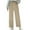 *Khaki, variant on ClodeEU Cropped Wide Leg Pants For Women,High Waist Baggy Pants, Straight Trousers with Pockets Khaki,Womens Plus S