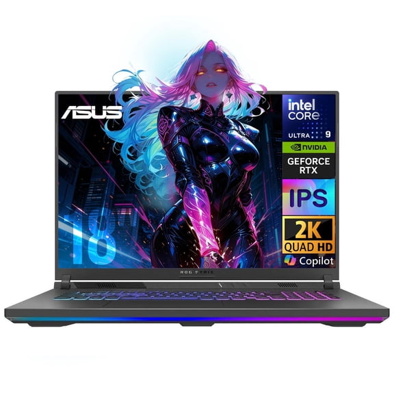 Laptop AI PC Gamer ASUS ROG Strix GeForce RTX 5060 8GB Core Ultra 9 275HX NPU 32GB DDR5 1TB SSD 18" WQXGA 240Hz Teclado Ingles