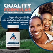 Ayush Herbs Probiotics Supplement for Digestion and Gut Health, 60 Capsules