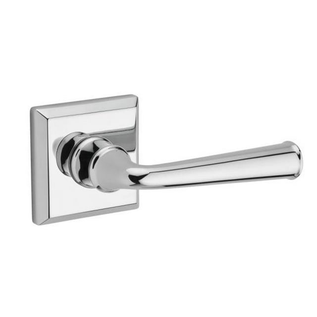 Baldwin EN.FED.TSR.260 Entry Federal Lever & Traditional Square Rose, Bright Chrome