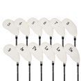 thumbnail image 1 of Fundas para cabezas de palos de golf de hierro y cuña de piel magnética de primera calidad, juego de 10, se adapta a la mayoría de los palos, etiqueta bordada en ambos lados de la cubierta de la, 1 of 5