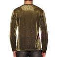 thumbnail image 3 of INSPIRE CHIC Mesh Sheer T-Shirt for Men's Long Sleeves Club Party Tee Tops, 3 of 5