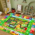 thumbnail image 6 of 59"×39.4" ABC Farm Road Play Rug, Kids Car Road Rugs Village Map Play Mat, Non Slip Learning Carpet for Toddlers Boys Playroom Bedroom, 6 of 9