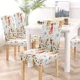 thumbnail image 5 of ZHANZZK Dogs and Autumn Tree Stretch Chair Cover Protector Seat Slipcover for Dining Room Hotel Wedding Party Set of 4, 5 of 6