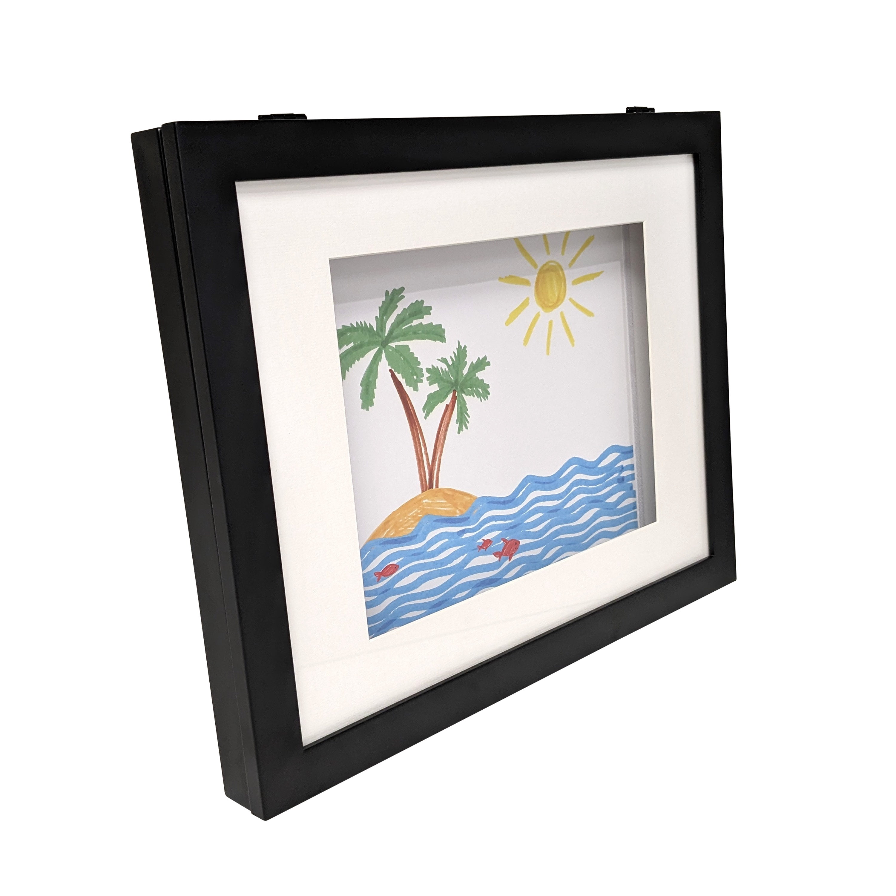 (2 pack) Mainstays – 8x10 Picture Frame – Black Finish Kids Art Frame Wall Photo Frame